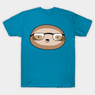 Glasses Sloth Face T-Shirt